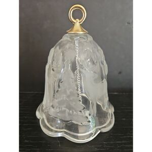 Vintage Holiday Christmas Bell Glass Angel‎ Tree  Reindeer 4.5" Clear